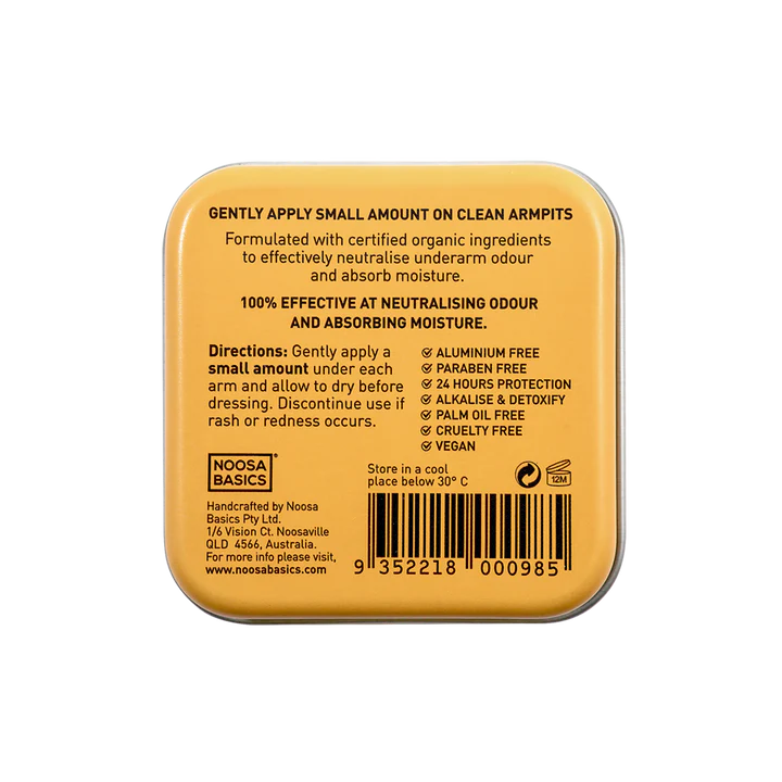 Noosa Basics Organic Deodorant | Aluminium & Bi-Carb Free Sandalwood