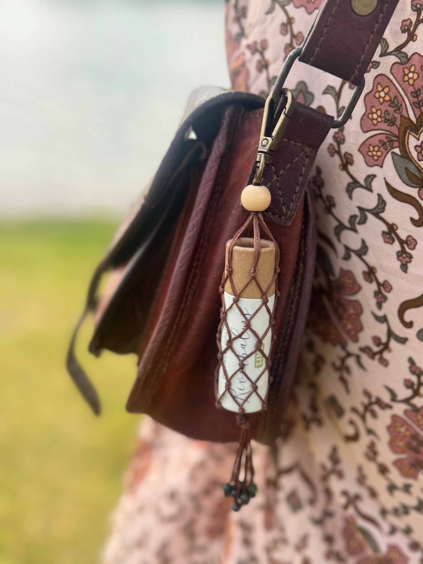 Macrame Lip Balm Holder – Handmade by Enica Flora Macrame for Riverbalms