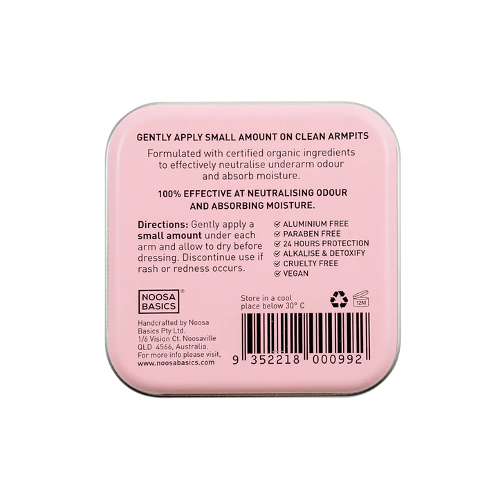 Noosa Basics Organic Deodorant | Rose and Frankincense