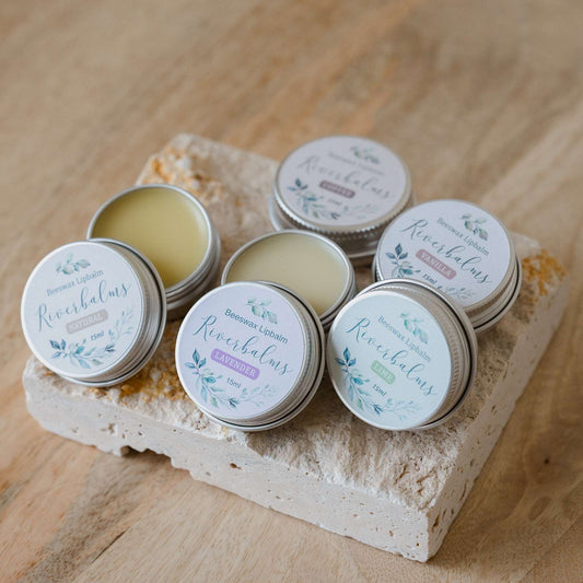 All natural and nourishing Beeswax and olive oil lip balms.